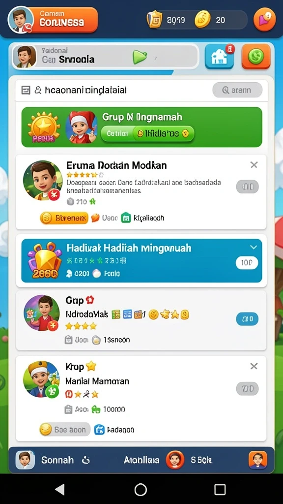 Mode permainan yang beragam dan seru.