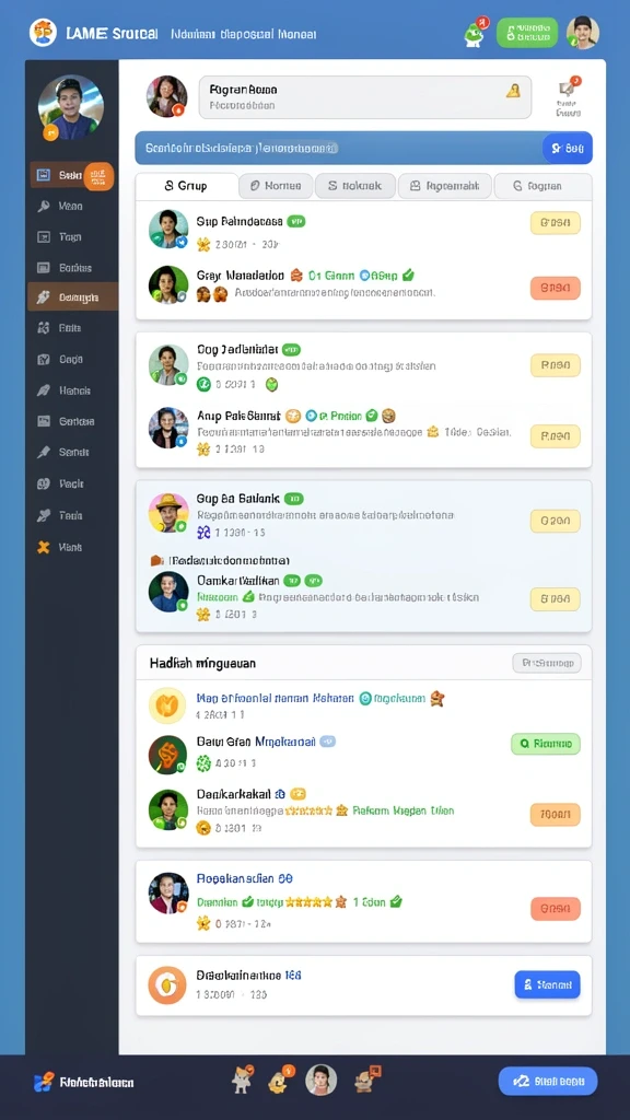 Tampilan awal game dengan karakter yang menarik.