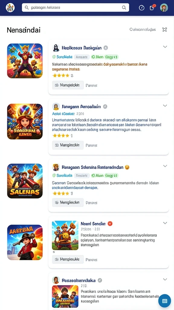 Tangkapan layar ini menampilkan karakter unik dan fitur gameplay menarik.