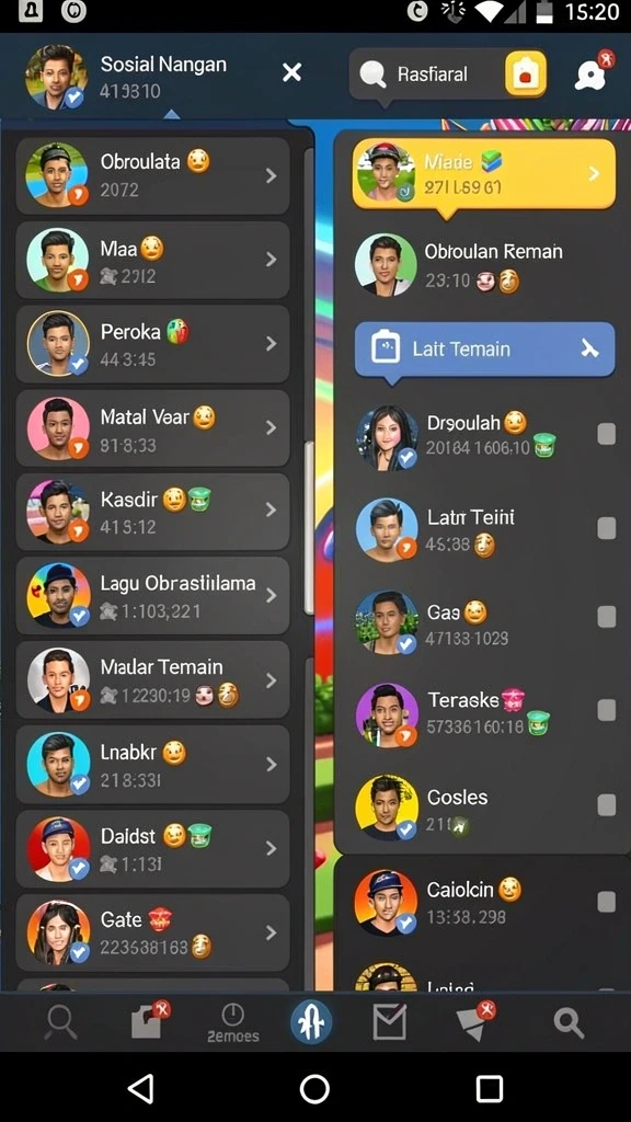 Tangkapan layar kedua menampilkan antarmuka multiplayer yang seru.