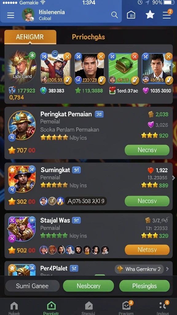 Screenshot menampilkan tampilan awal G9VIP yang memukau.