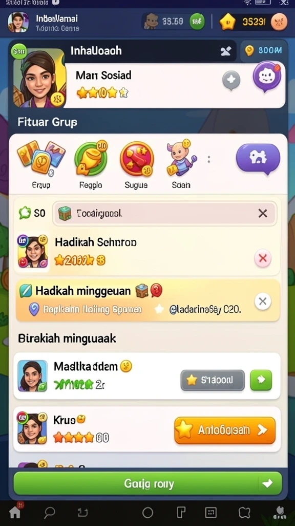Tampak antarmuka pengguna yang intuitif dan menarik.