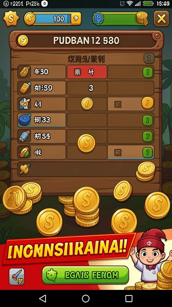 Screenshot menunjukkan level yang penuh dengan warna dan detail.
