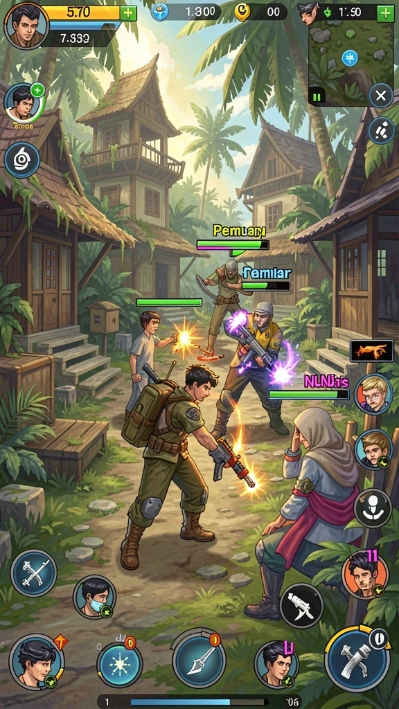 Mode multiplayer yang memungkinkan bermain dengan teman.