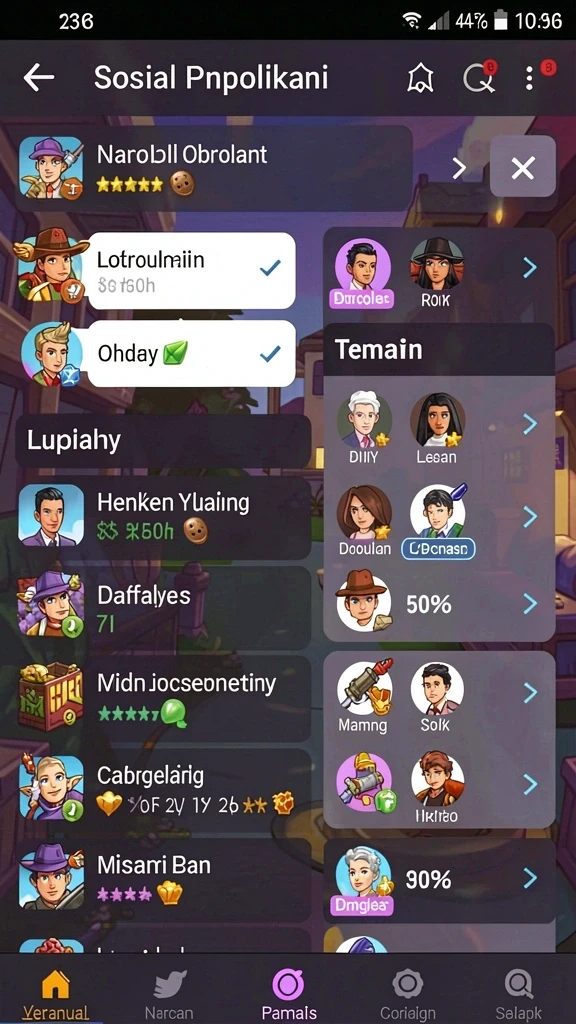 Tangkapan layar menampilkan mode multiplayer dengan teman-teman.