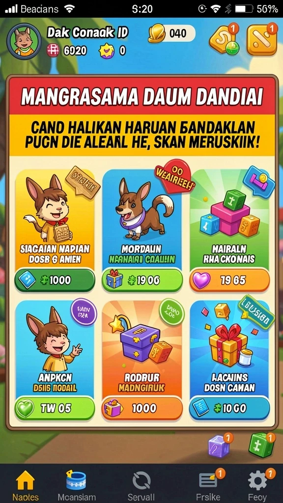 Level menantang yang harus diselesaikan.