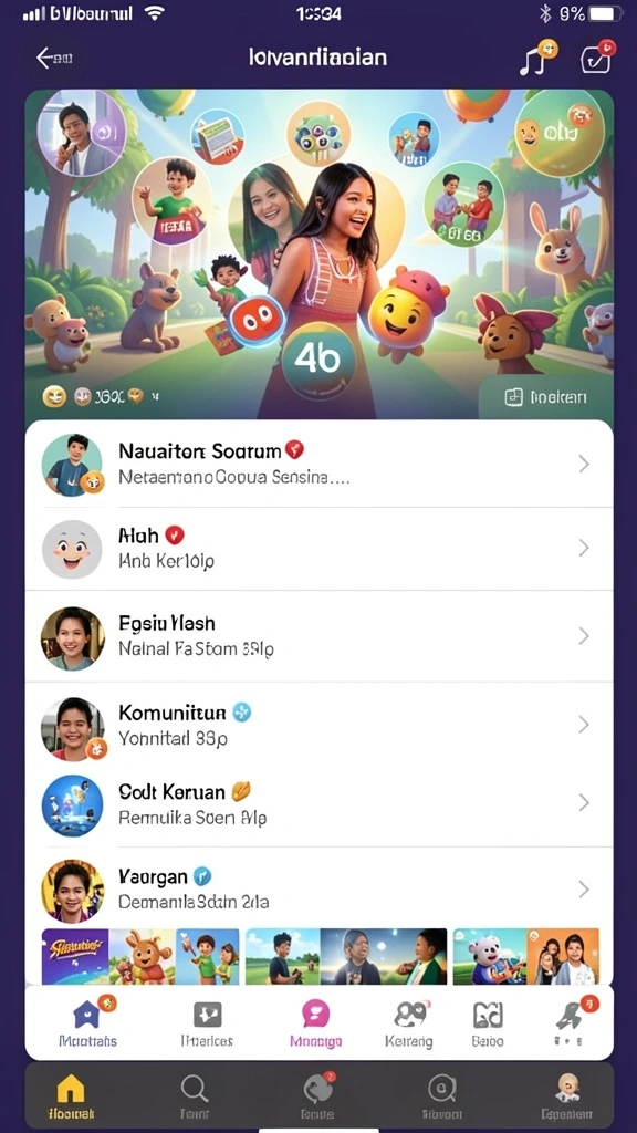 Level permainan yang penuh tantangan dan seru.