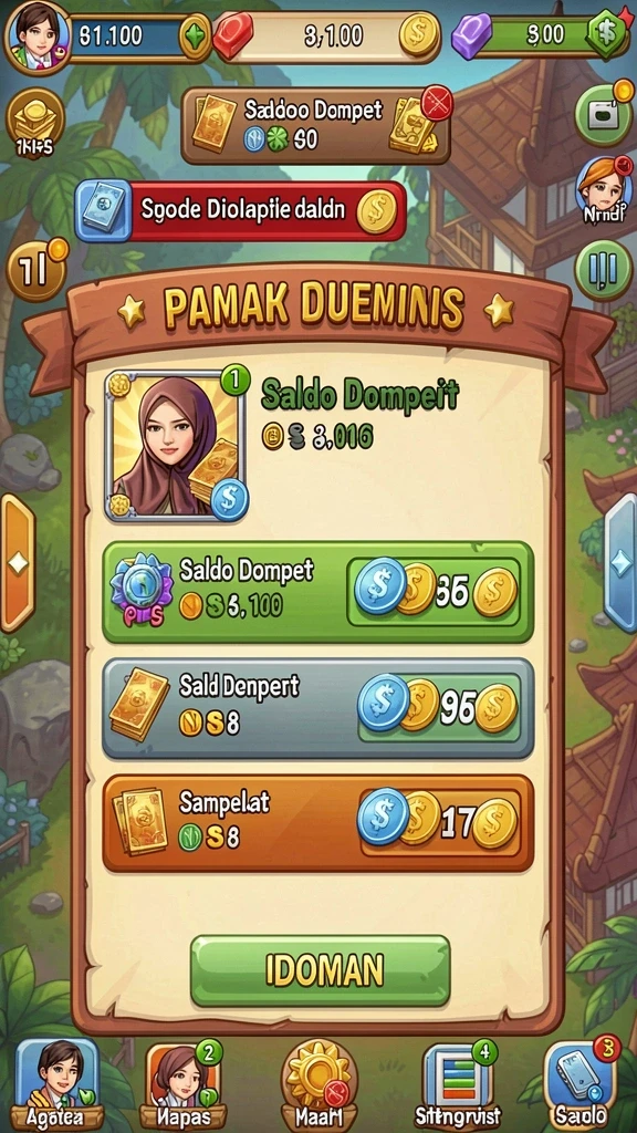 Karakter unik yang bisa dipilih dan dikustomisasi.