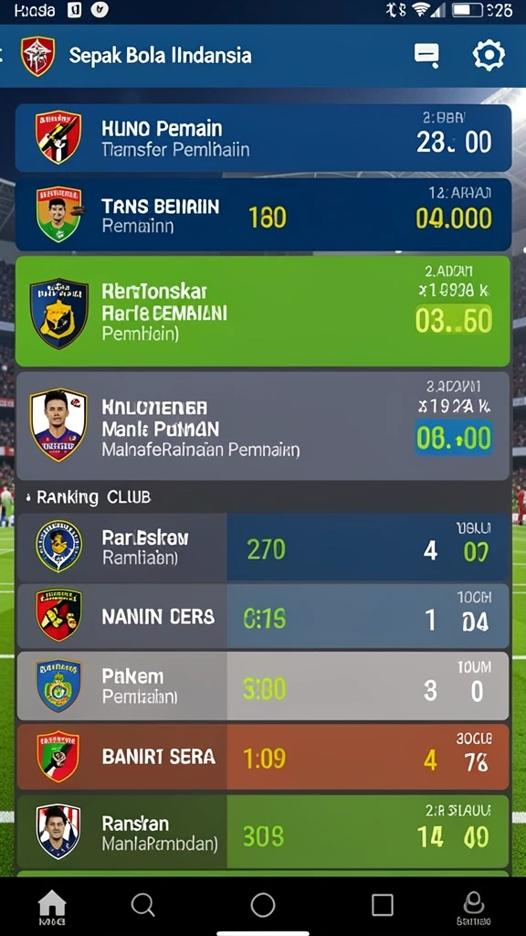 Tampilan utama permainan yang menarik dan mudah dinavigasi.