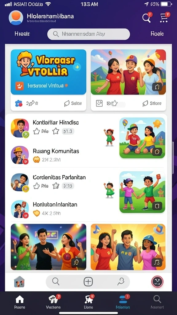 Contoh level yang penuh warna dalam ZOROTOTO.